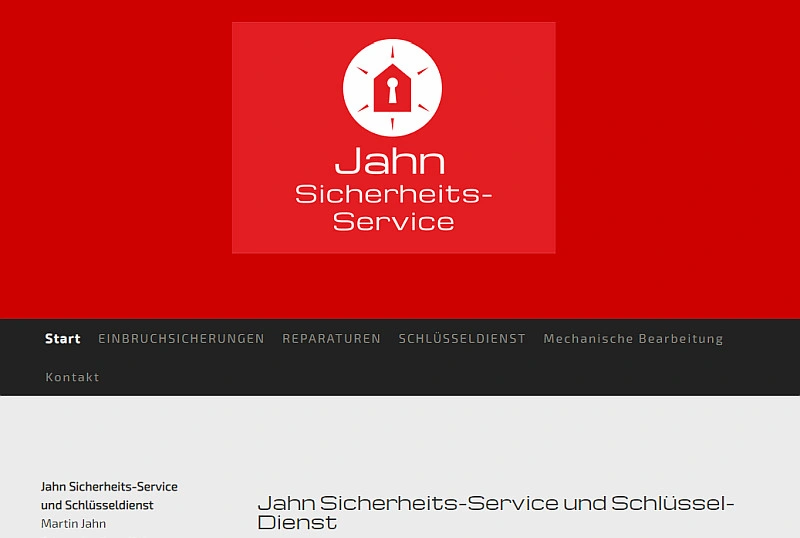 Neue Website für Jahn Sicherheits-Service beaufragt.