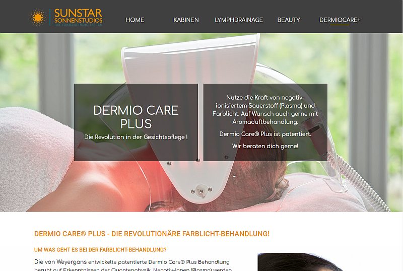 Projekterweiterung der Homepage Sonnenstudio Sunstar in Ulm erfolgreich abgeschlossen.