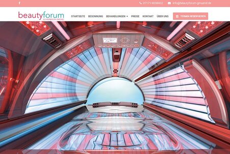 Renovierung Homepage 'BeautyForum Schwäbisch Gmünd' erfolgreich abgeschlossen